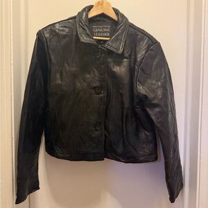 Quilted Black Leather Patchwork Jacket